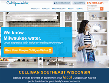 Tablet Screenshot of culliganmilwaukee.com